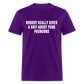 Nobody Really Gives A Shit About Your Pronouns Classic T-Shirt - purple