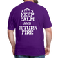 Keep Calm and Return Fire (Back Print) Classic T-Shirt - purple