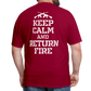 Keep Calm and Return Fire (Back Print) Classic T-Shirt - dark red