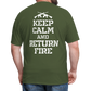 Keep Calm and Return Fire (Back Print) Classic T-Shirt - military green