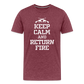 Keep Calm and Return Fire Men's Premium T-Shirt - heather burgundy