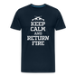 Keep Calm and Return Fire Men's Premium T-Shirt - deep navy