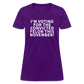 I'm voting for the convicted felon this November! Women's T-Shirt - purple