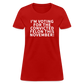 I'm voting for the convicted felon this November! Women's T-Shirt - red