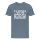 I'm voting for the convicted felon this November! Men's Premium T-Shirt - steel blue