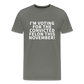 I'm voting for the convicted felon this November! Men's Premium T-Shirt - asphalt gray