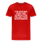 I'm voting for the convicted felon this November! Men's Premium T-Shirt - red