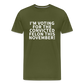 I'm voting for the convicted felon this November! Men's Premium T-Shirt - olive green