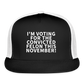 I'm voting for the convicted felon this November! Trucker Cap - black/white