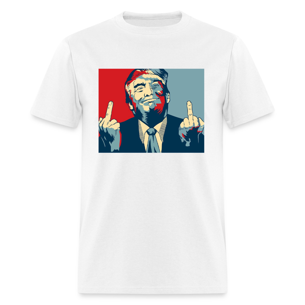 Middle Finger Trump Classic T-Shirt - white