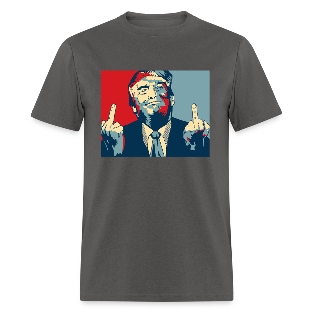 Middle Finger Trump Classic T-Shirt - charcoal