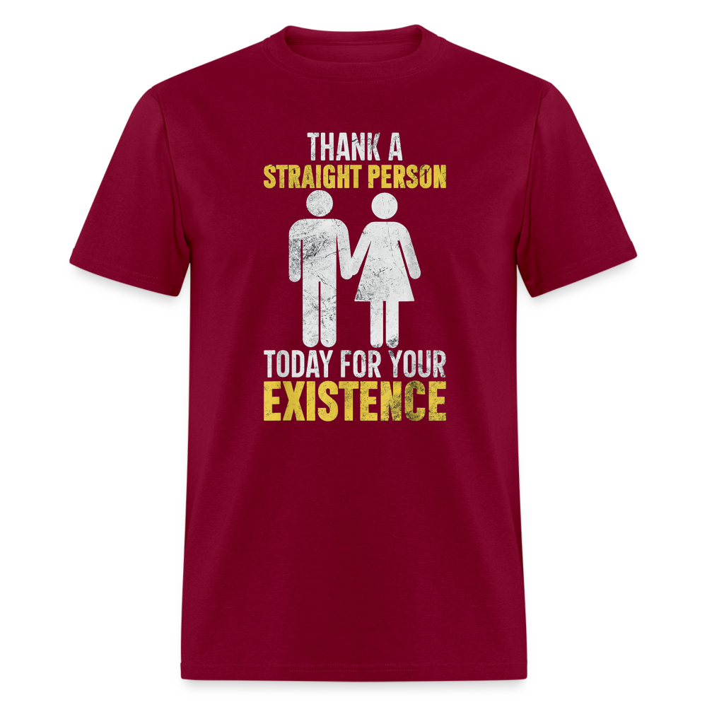 Thank a Straight Person Unisex Classic T-Shirt - burgundy