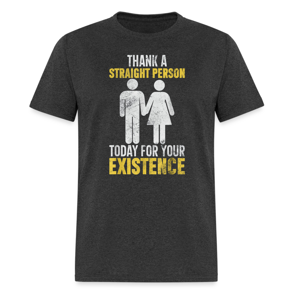 Thank a Straight Person Unisex Classic T-Shirt - heather black