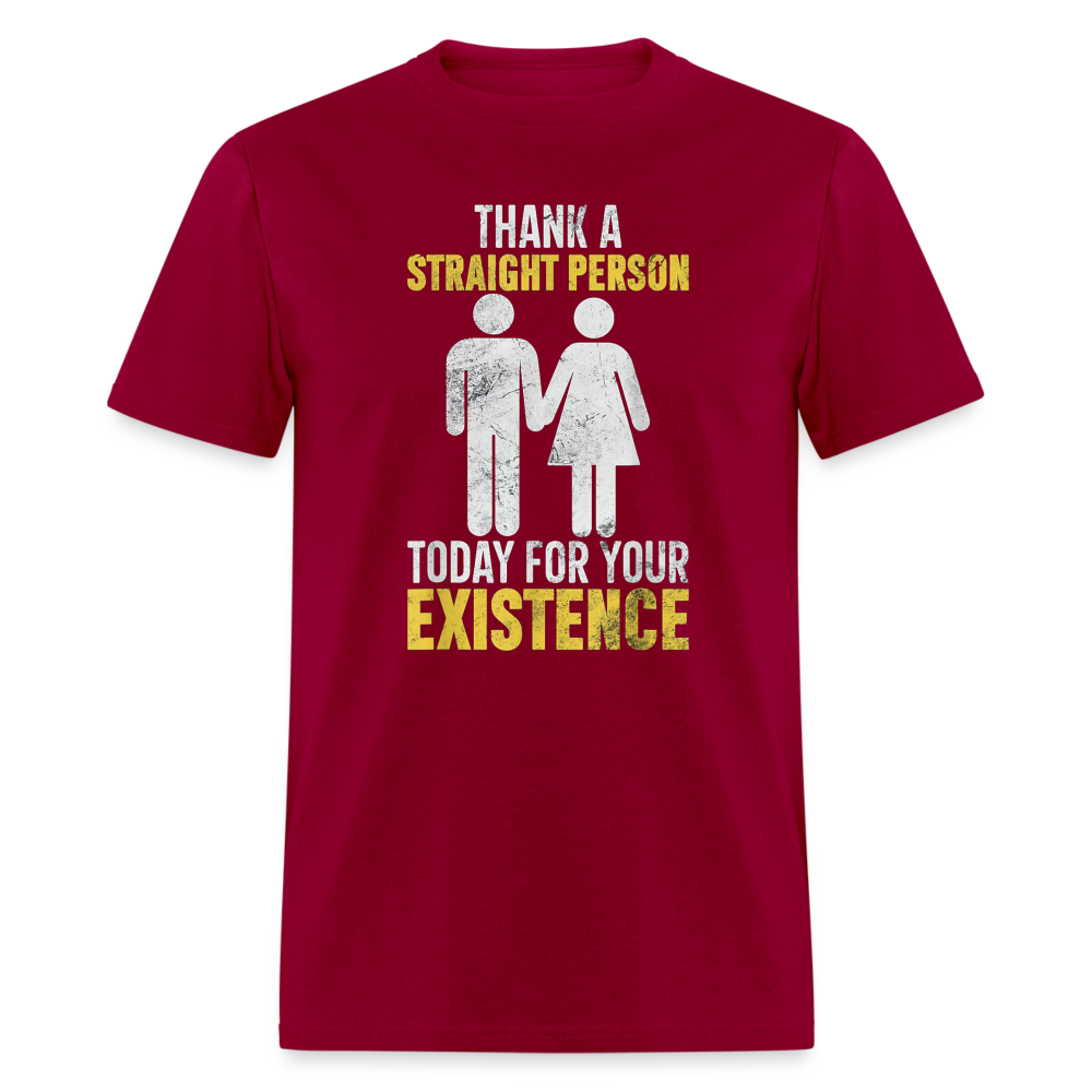 Thank a Straight Person Unisex Classic T-Shirt - dark red