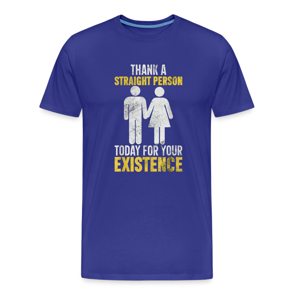 Thank a Straight Person Men's Premium T-Shirt - royal blue