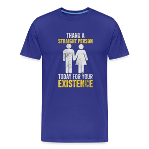 Thank a Straight Person Men's Premium T-Shirt - royal blue