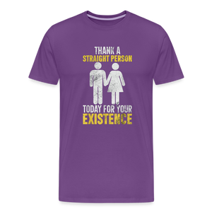 Thank a Straight Person Men's Premium T-Shirt - purple