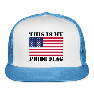 This Is My Pride Flag NEW 2024 Trucker Cap - white/blue