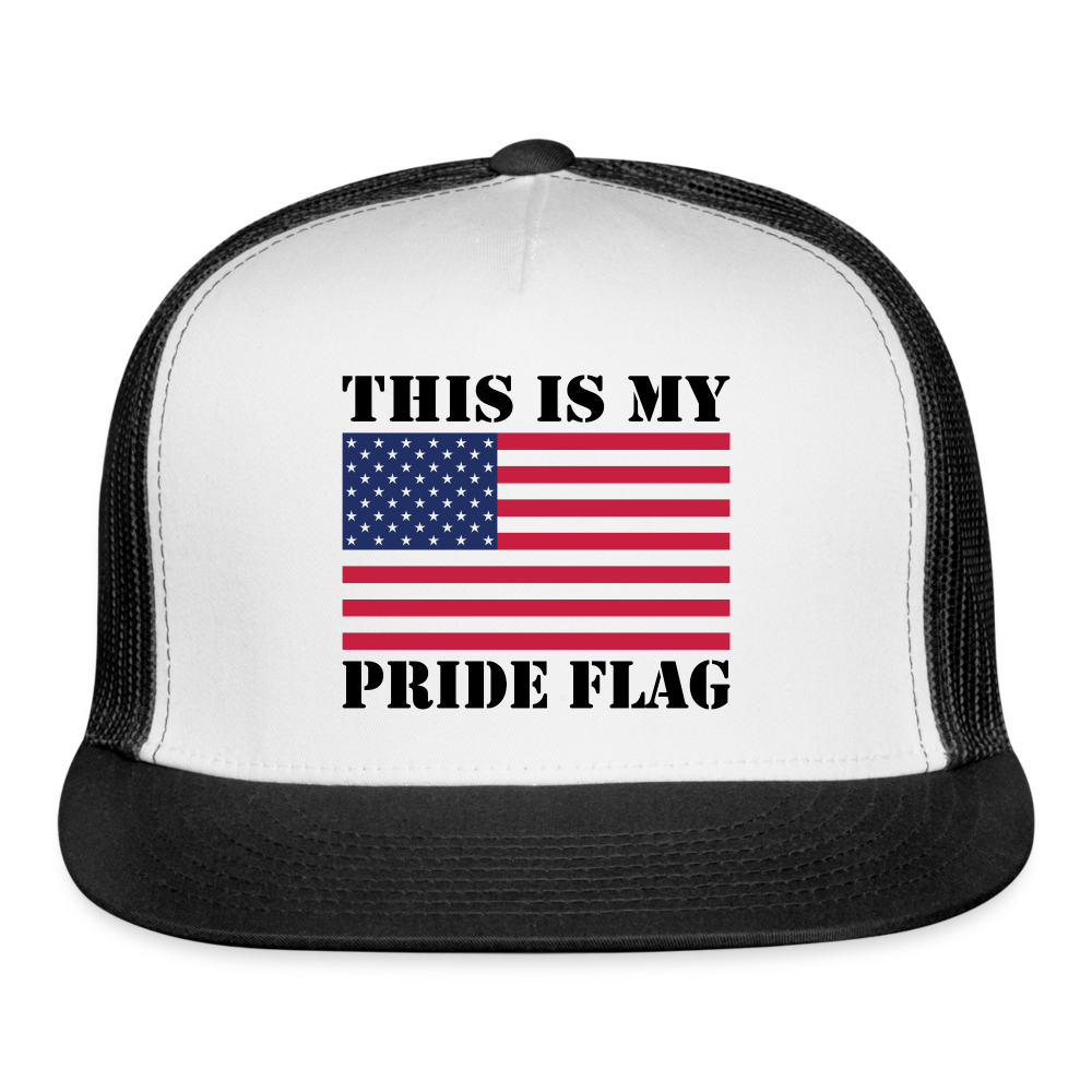 This Is My Pride Flag NEW 2024 Trucker Cap - white/black