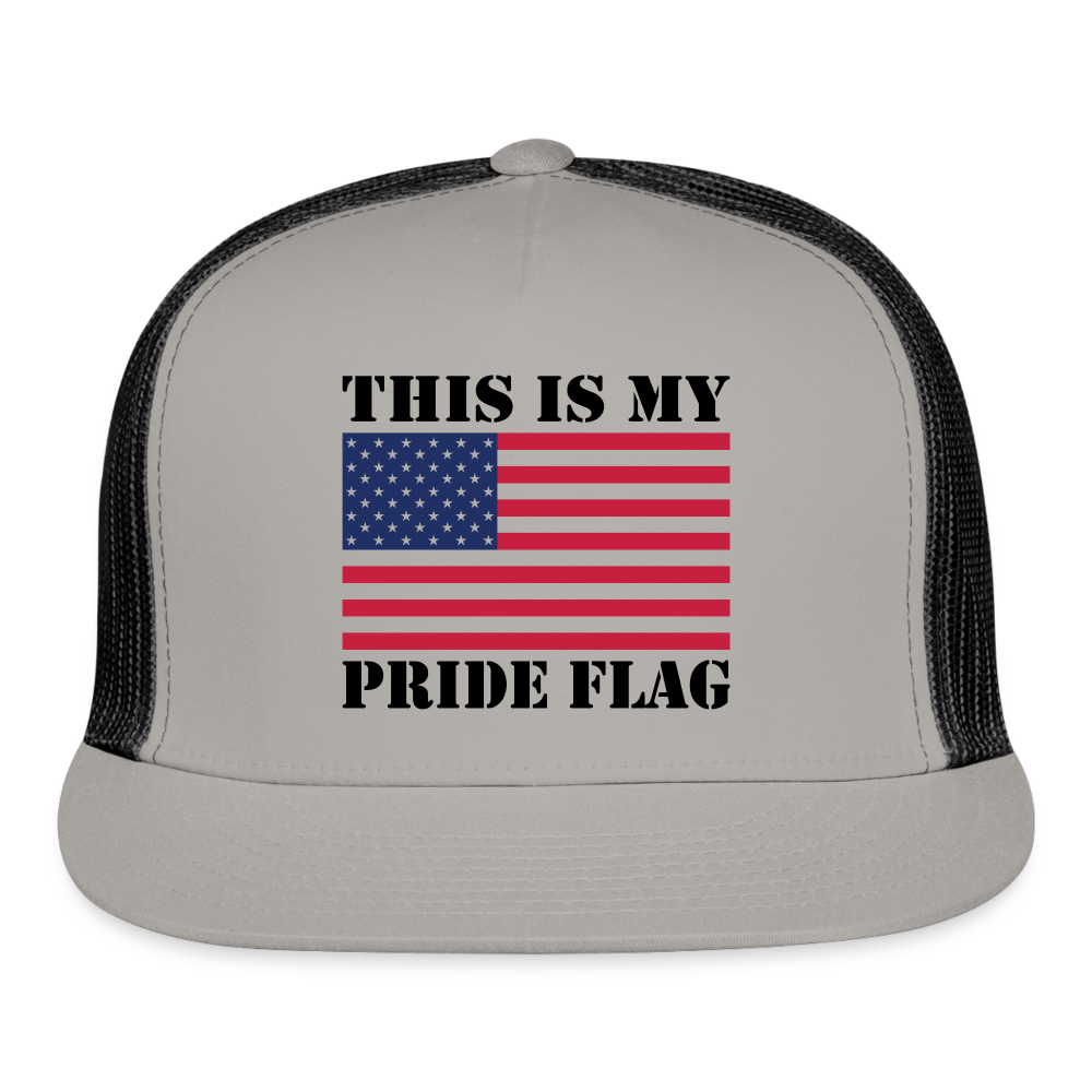 This Is My Pride Flag NEW 2024 Trucker Cap - gray/black