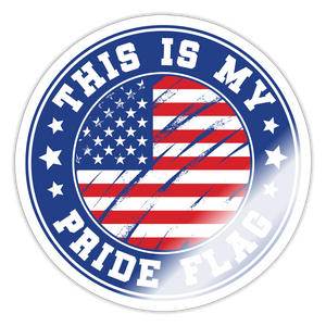 This Is My PRIDE Flag Sticker - white glossy