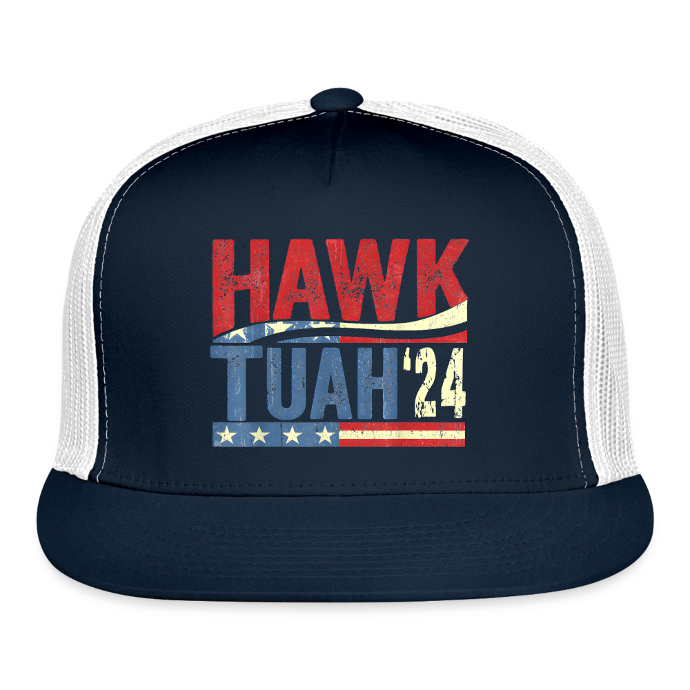 Hawk Tuah '24 Trucker Cap - navy/white