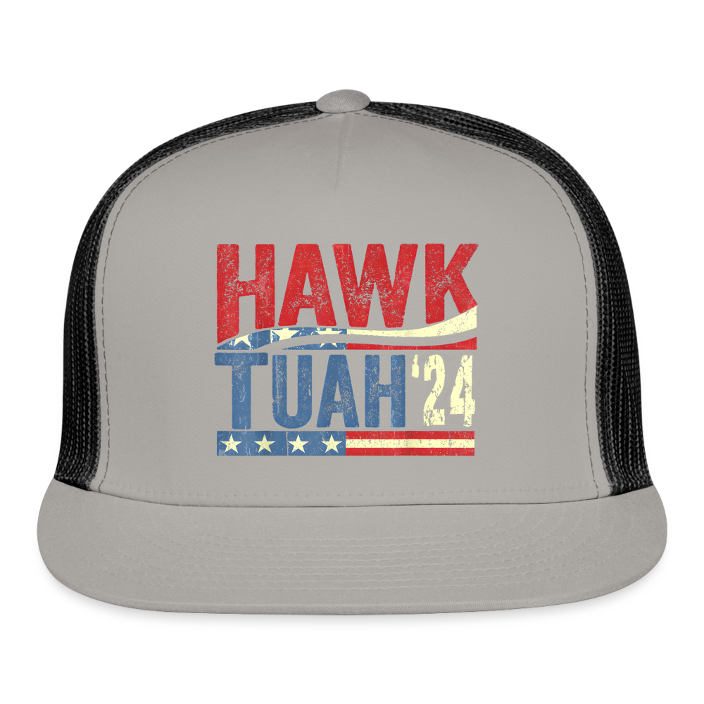 Hawk Tuah '24 Trucker Cap - gray/black