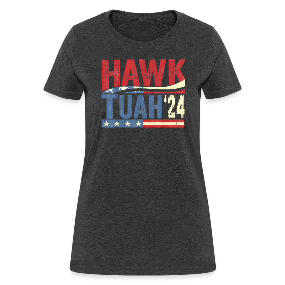 Hawk Tuah '24 Women's T-Shirt - heather black