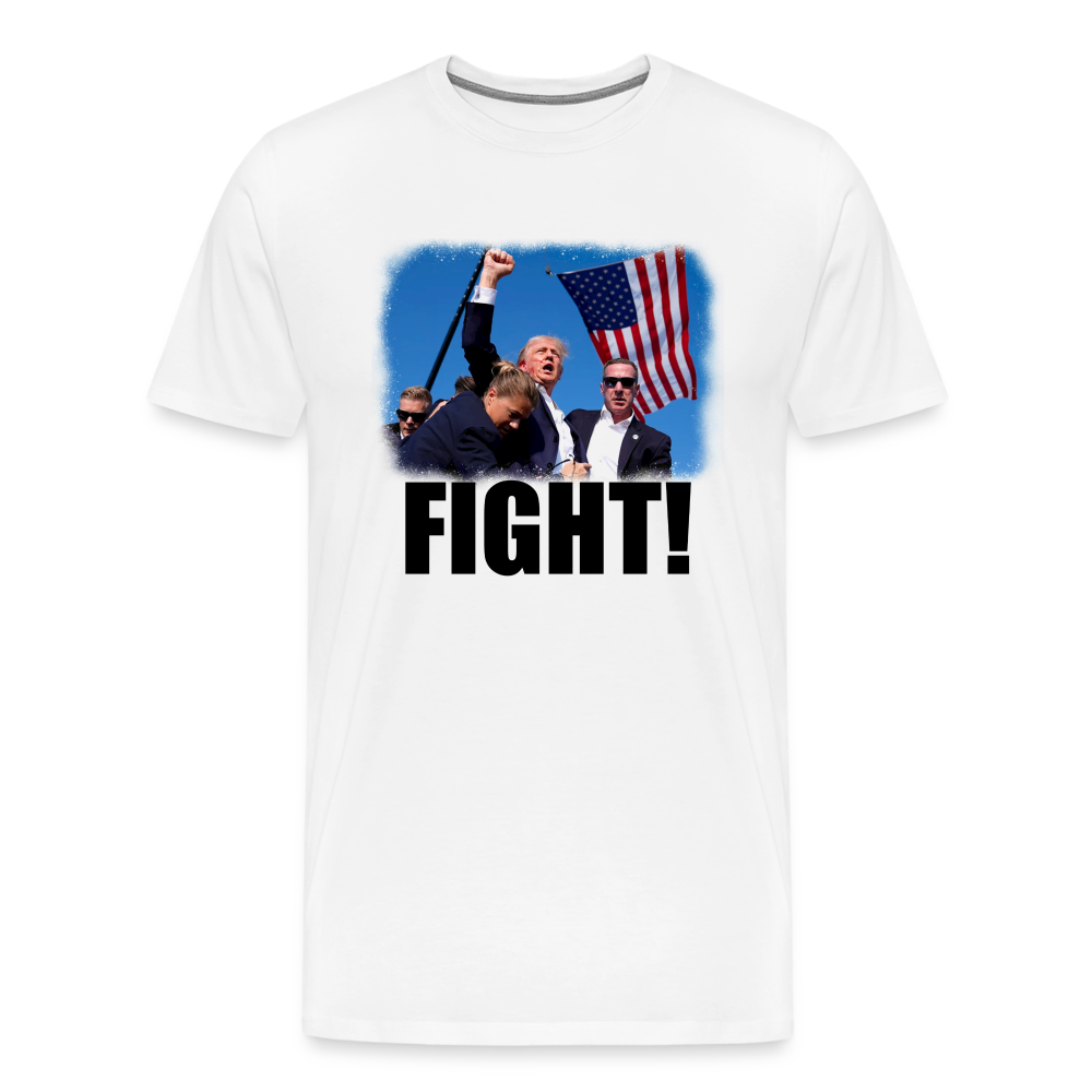 Trump FIGHT 2024 Men's Premium T-Shirt - white