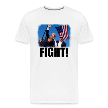 Trump FIGHT 2024 Men's Premium T-Shirt - white