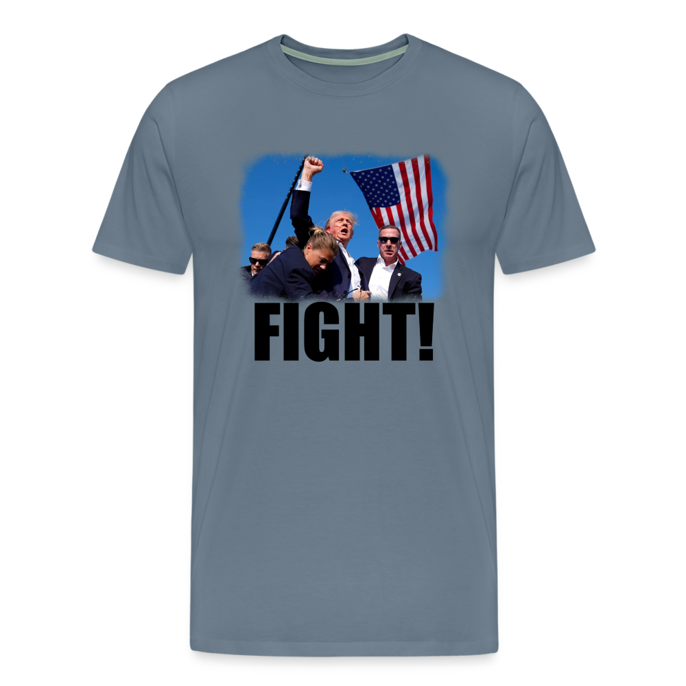 Trump FIGHT 2024 Men's Premium T-Shirt - steel blue