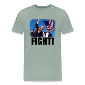 Trump FIGHT 2024 Men's Premium T-Shirt - steel green