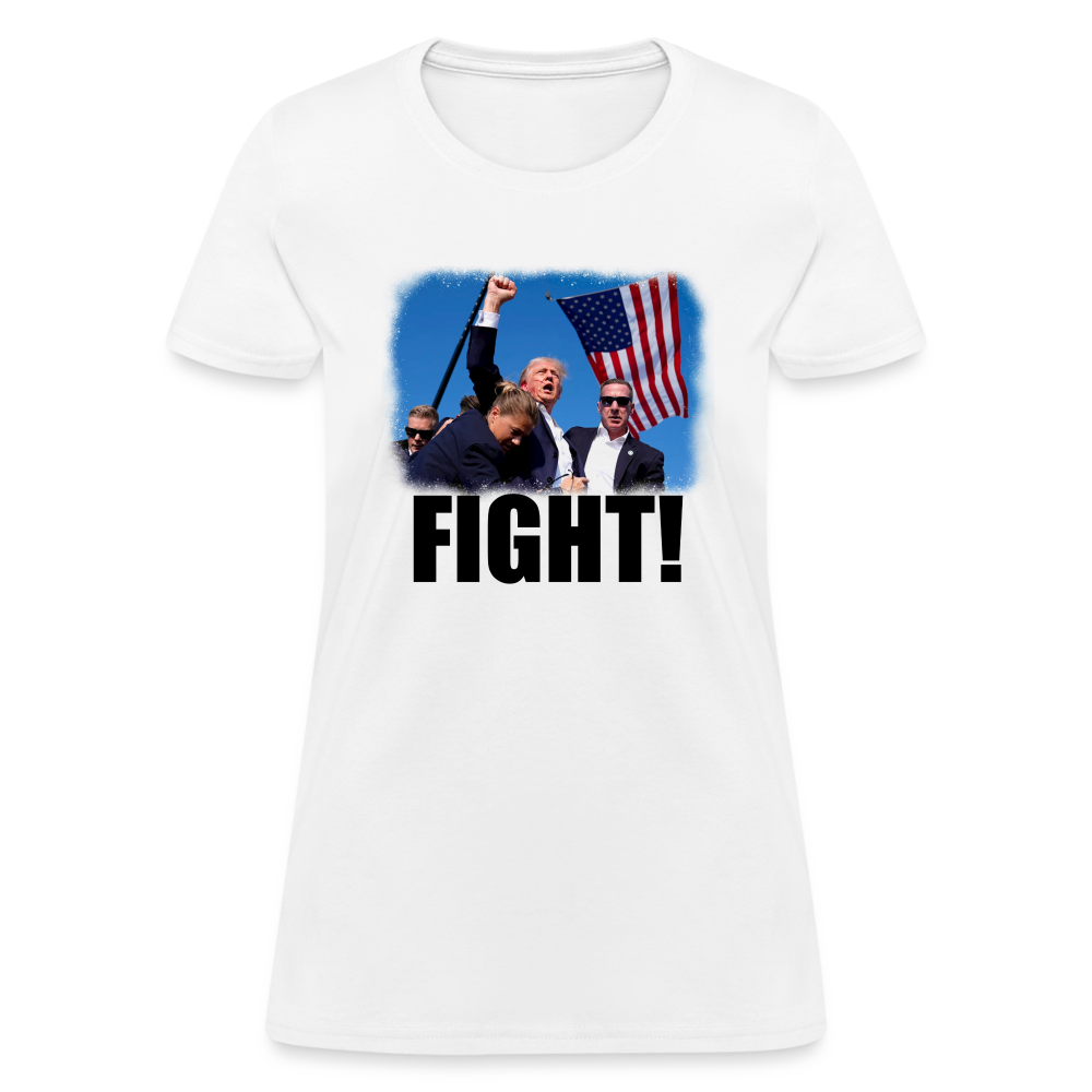 Trump FIGHT 2024 Women's T-Shirt - white