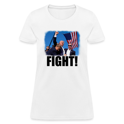 Trump FIGHT 2024 Women's T-Shirt - white