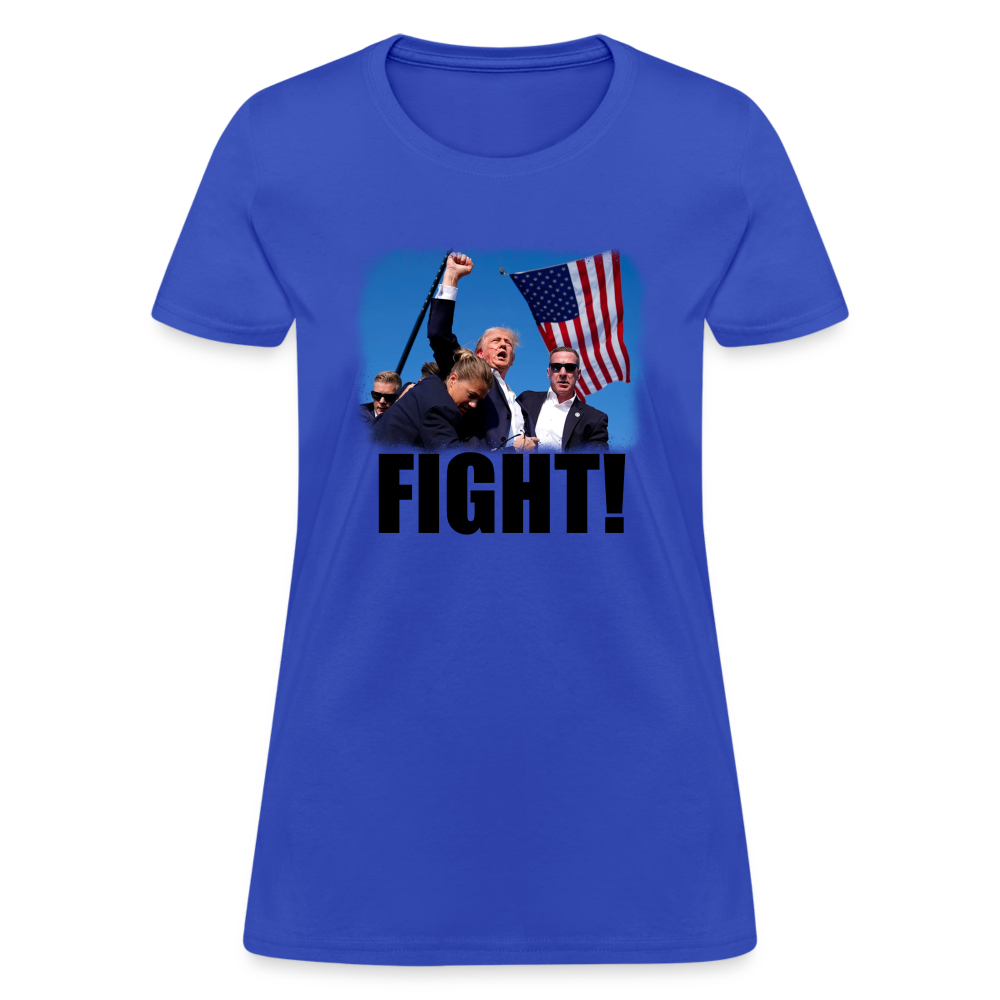 Trump FIGHT 2024 Women's T-Shirt - royal blue