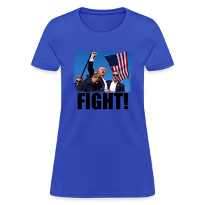 Trump FIGHT 2024 Women's T-Shirt - royal blue