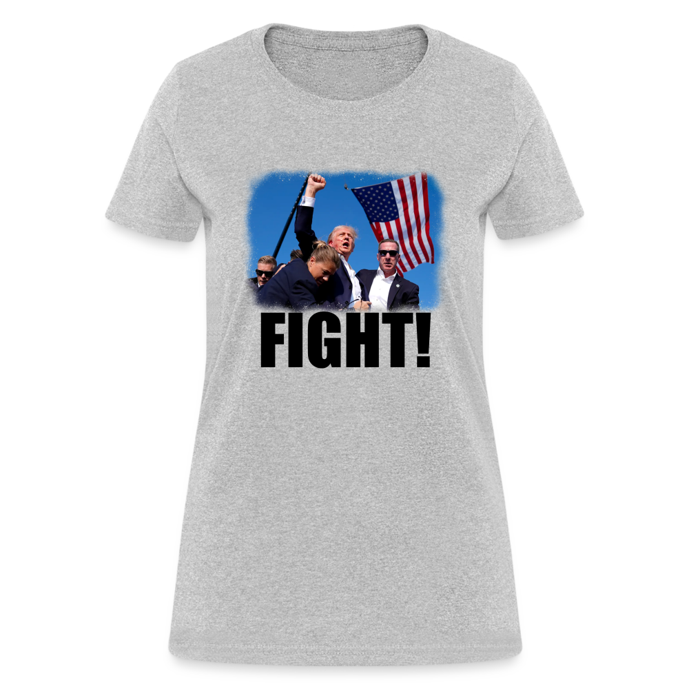 Trump FIGHT 2024 Women's T-Shirt - heather gray