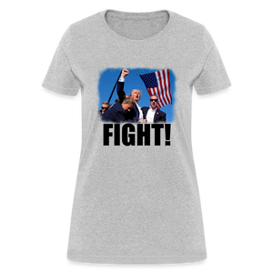 Trump FIGHT 2024 Women's T-Shirt - heather gray