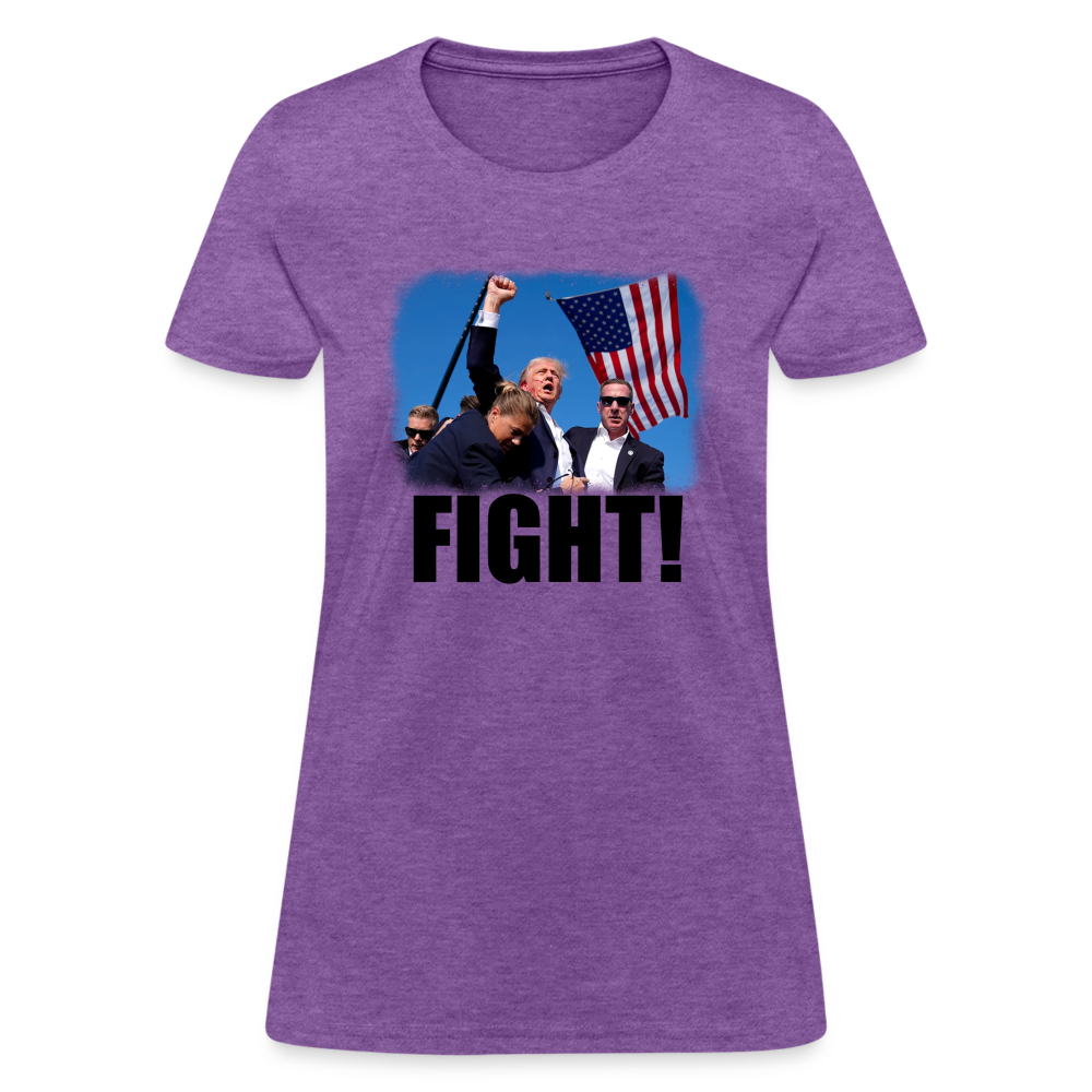 Trump FIGHT 2024 Women's T-Shirt - purple heather