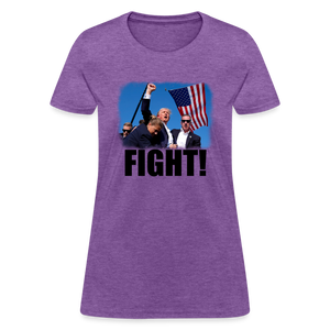 Trump FIGHT 2024 Women's T-Shirt - purple heather