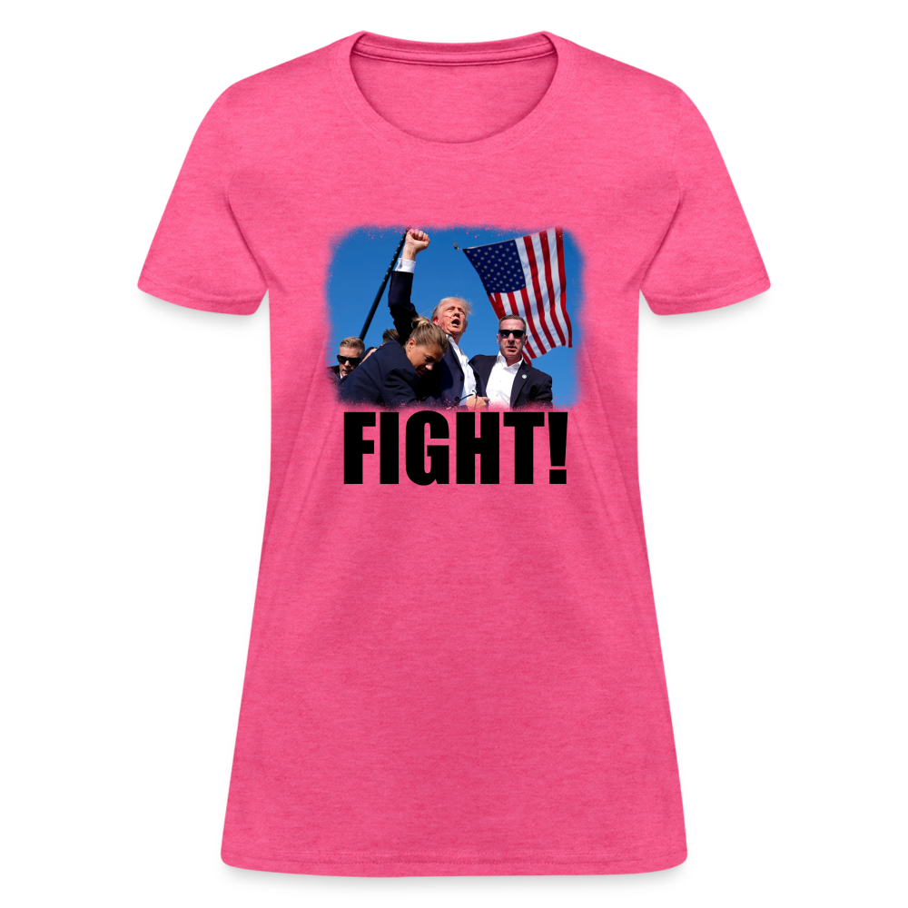 Trump FIGHT 2024 Women's T-Shirt - heather pink