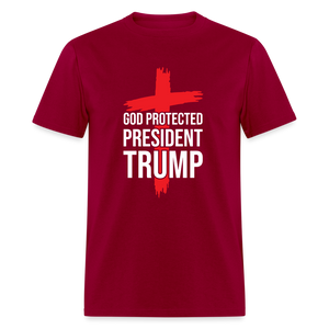 God Protected President Trump Unisex Classic T-Shirt - dark red