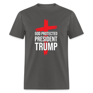 God Protected President Trump Unisex Classic T-Shirt - charcoal