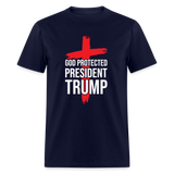 God Protected President Trump Unisex Classic T-Shirt - navy