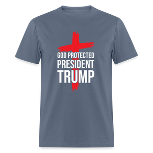 God Protected President Trump Unisex Classic T-Shirt - denim