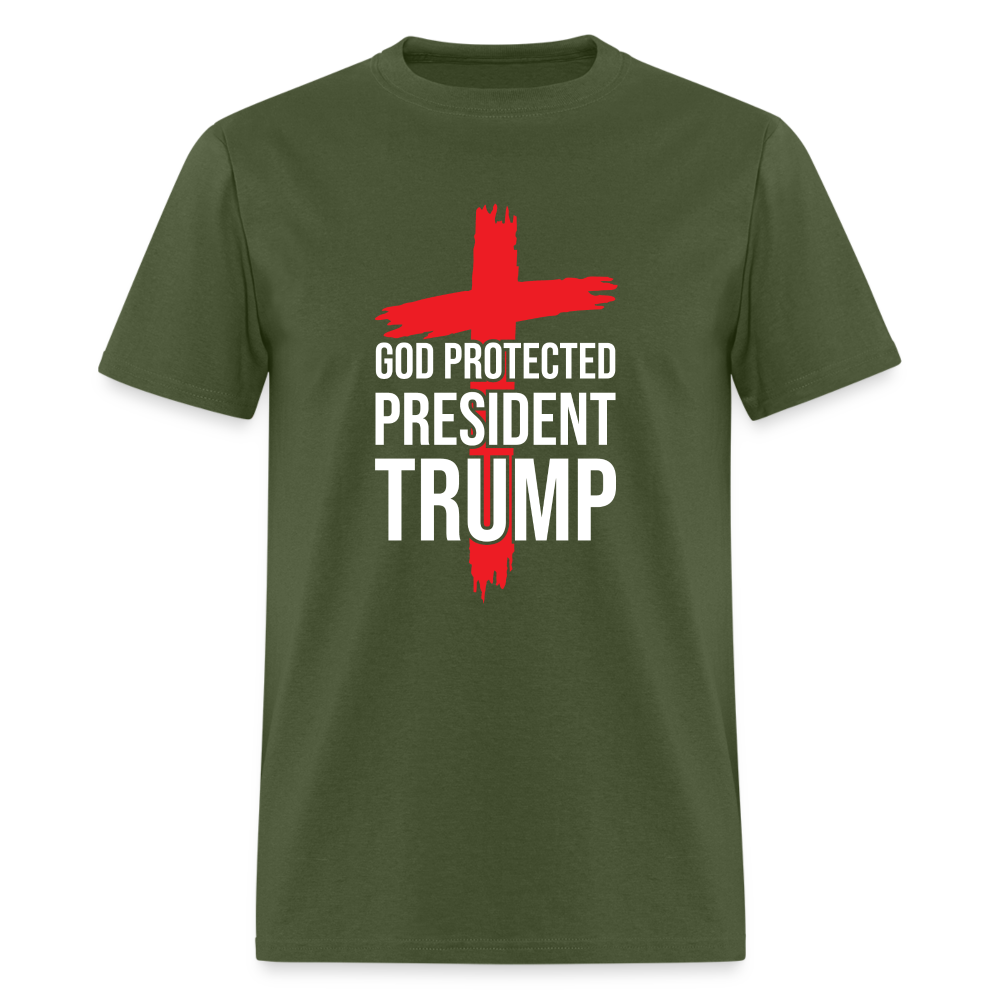 God Protected President Trump Unisex Classic T-Shirt - military green