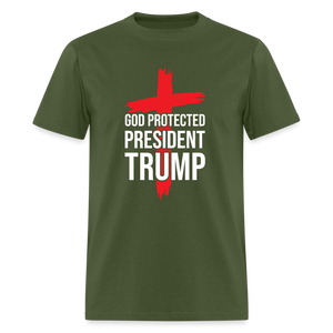 God Protected President Trump Unisex Classic T-Shirt - military green