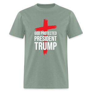 God Protected President Trump Unisex Classic T-Shirt - sage