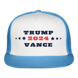 Trump Vance 2024 Trucker Cap - white/blue