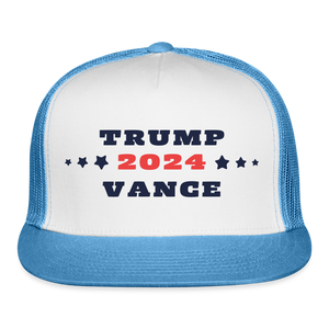 Trump Vance 2024 Trucker Cap - white/blue